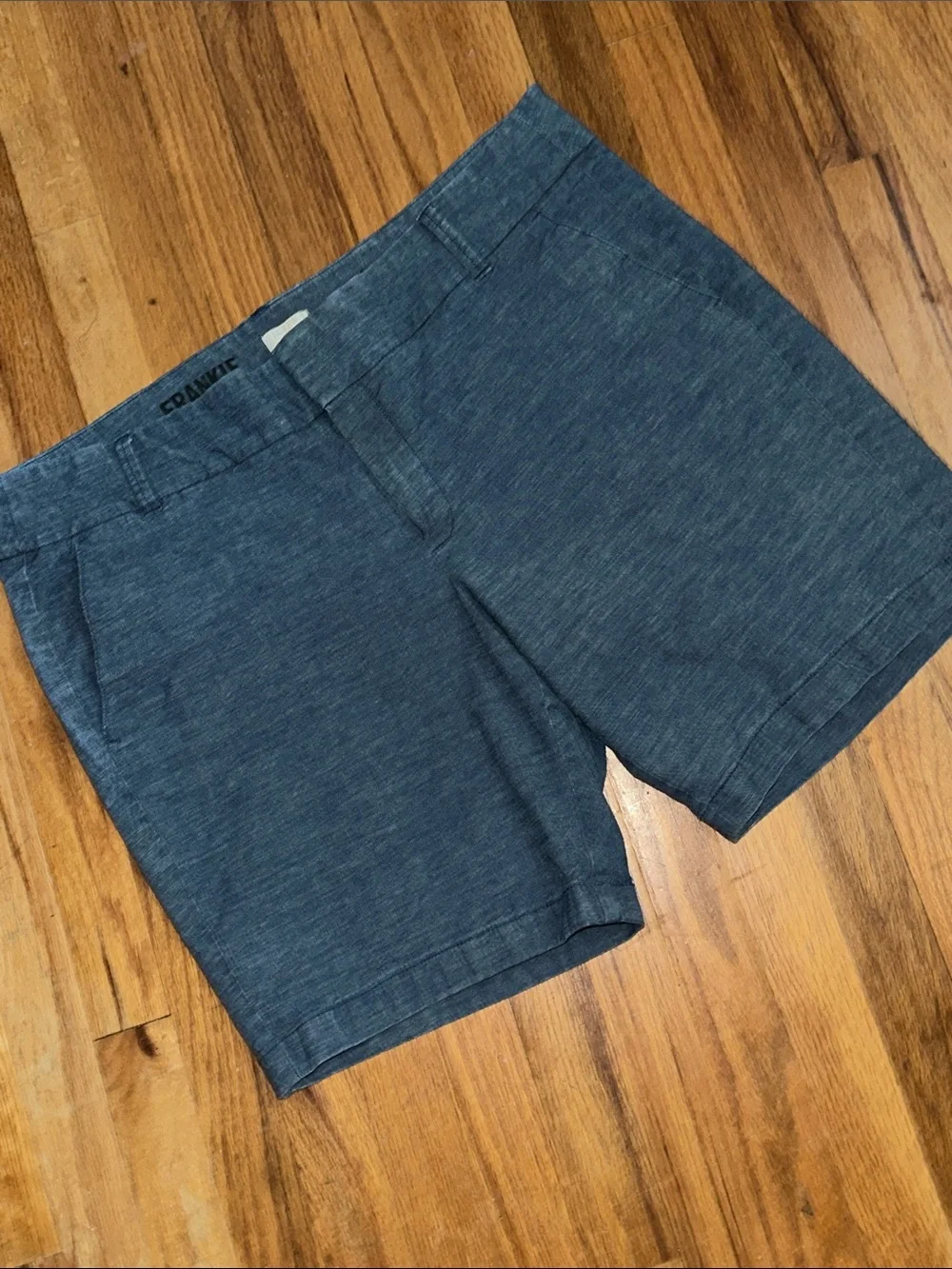 J. Crew Frankie Women’s Chambray Shorts in Denim Blue Size 16